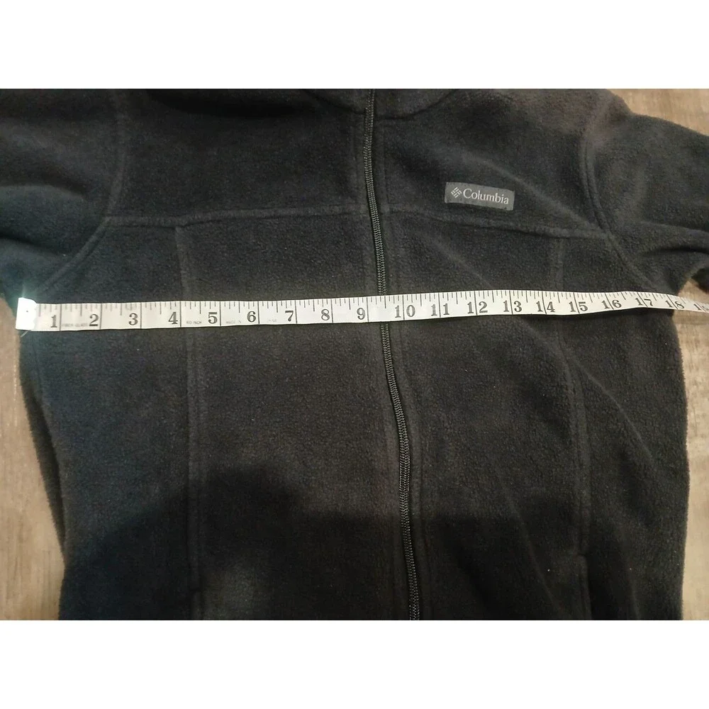 Columbia Youth Fleece Jacket; Gray, Size L (14/16); Long Sleeve Full Zip *Defect